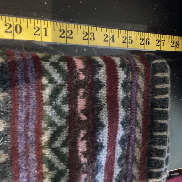 All Wool women’s v-neck argyle cardigan multicoloured size XL - Picture 7 of 8